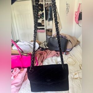 Rebecca Minkoff black velvet crossbody
